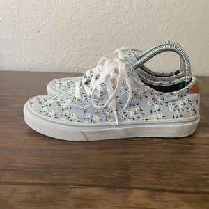 Vans Girls Zusiqm Atwood Floral Fantasy Blue Ligth Lifestyle Sneakers Size 8